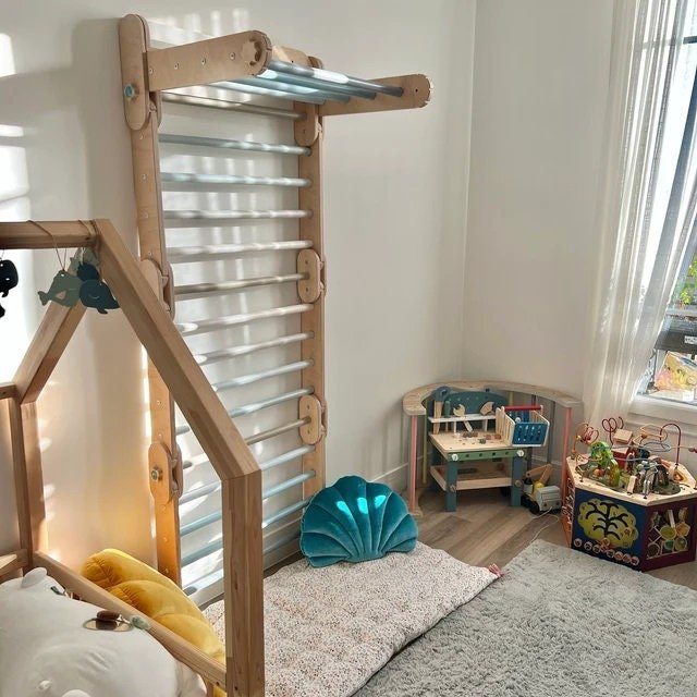 Support mural Happymoon®, transformez votre HM Climber en Stall Bar - Jeu de motricité enfant - Happymoon - myplayground