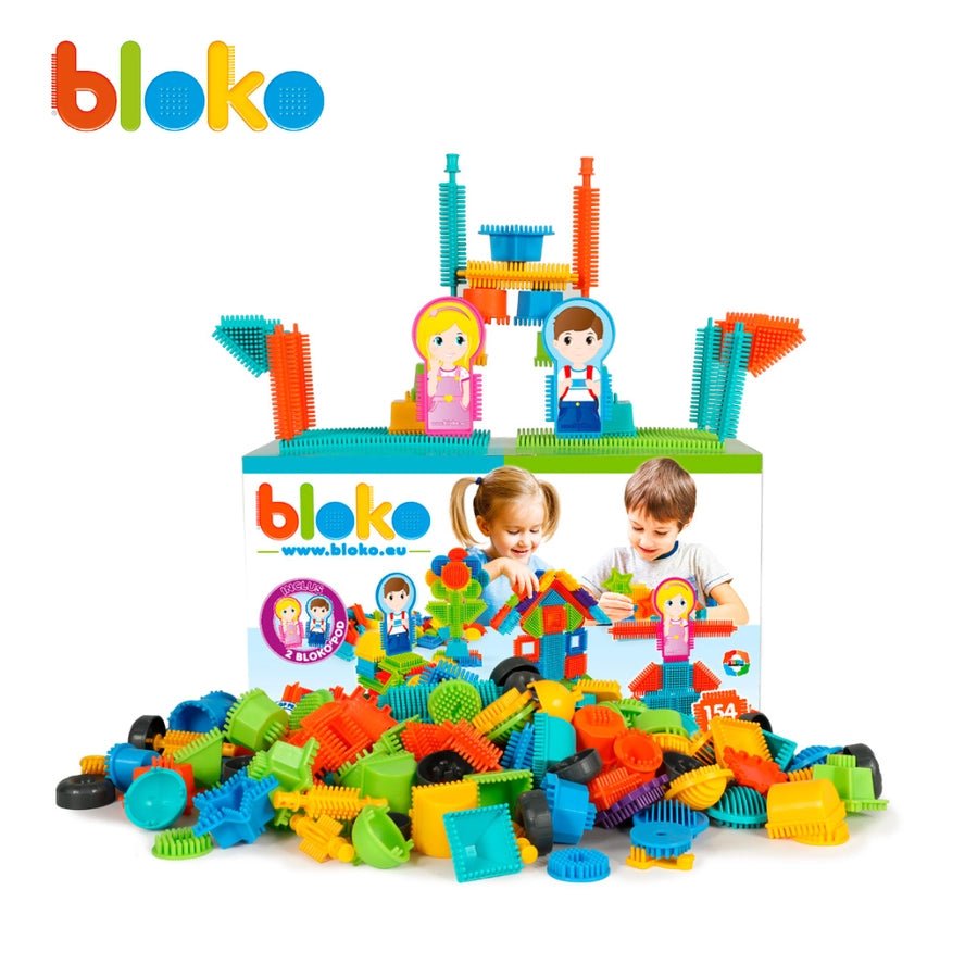 154 Bloko + 2 Plaques + 2 Figurines Famille - Bloko - myplayground