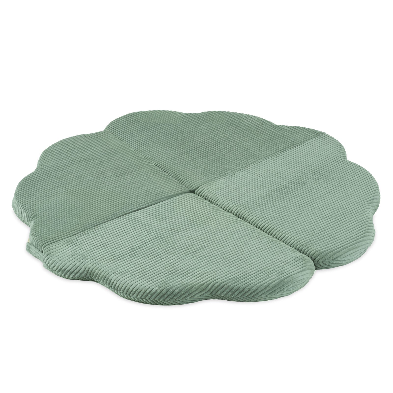 Tapis fleur - 15x115x5 cm, velours côtelé vert moelleux, tapis de jeu - Plush Nest - myplayground