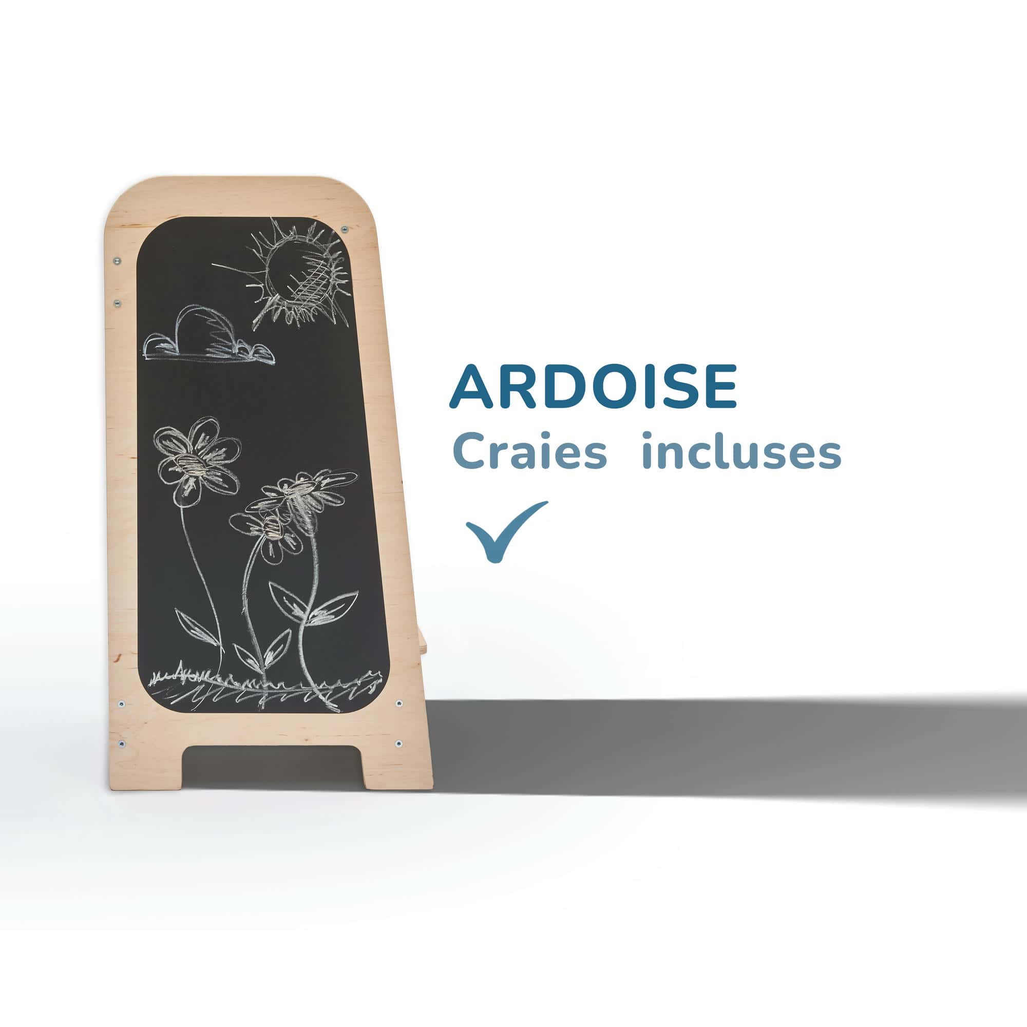 BusyKids - Tour d’Apprentissage Multifonctions 5 en 1 Menthe - Bois Brut (non verni) - 18 à 24 mois - myplayground