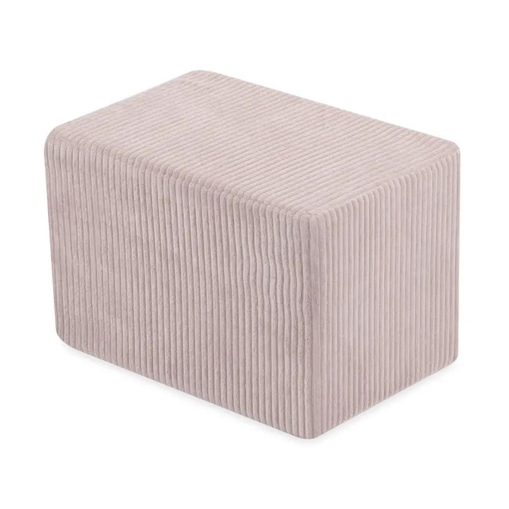 Château de terrain de jeu avec piscine +150 balles (perle, or) – Velours côtelé rose clair premium – Plush Nest by Misioo
