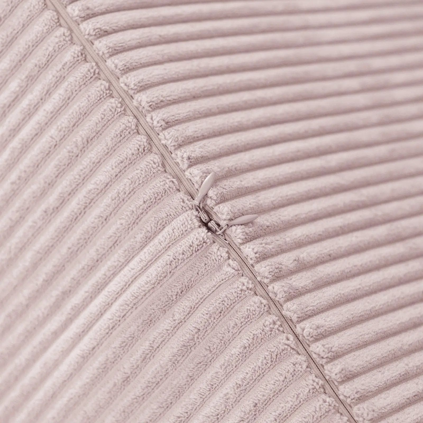 Canapé Foldie avec accoudoirs - Velours côtelé rose premium - PLUSH NEST by Misioo
