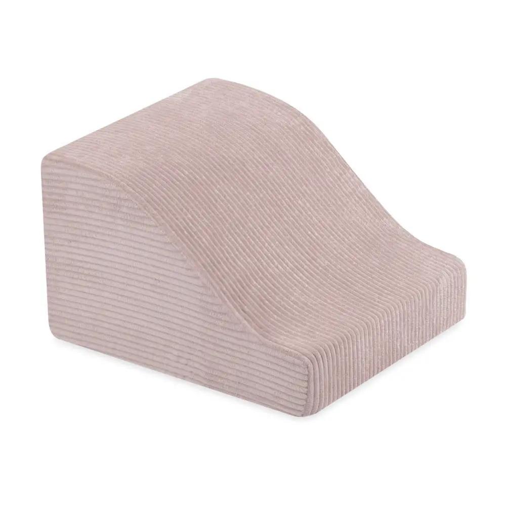 Château de terrain de jeu avec piscine +150 balles (perle, or) – Velours côtelé rose clair premium – Plush Nest by Misioo