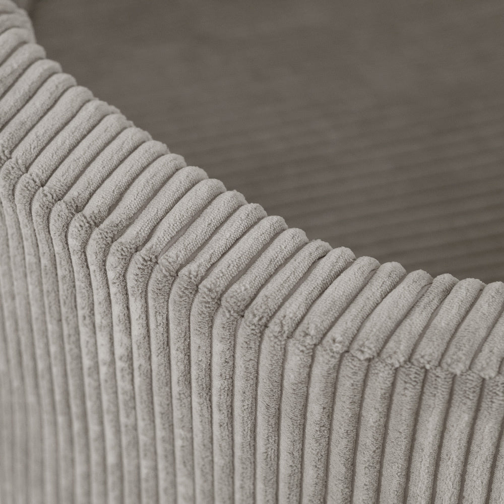 Piscine à balles - ronde 90x30 cm, beige velours côtelé (+ 200 boules perles, dorées, bleues ) – Plush Nest - myplayground