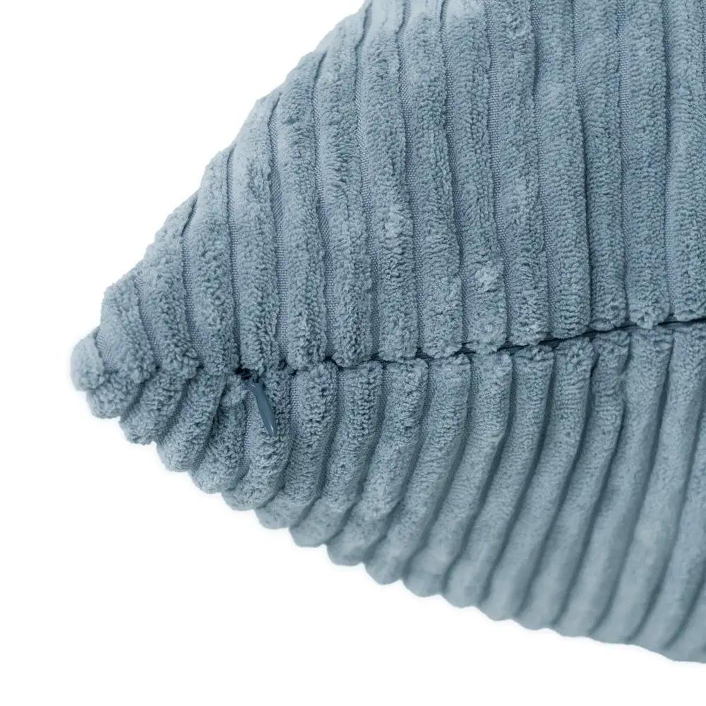 Pouf sac 120x80 cm- pouf en velours côtelé bleu premium - Plush Nest by Misioo