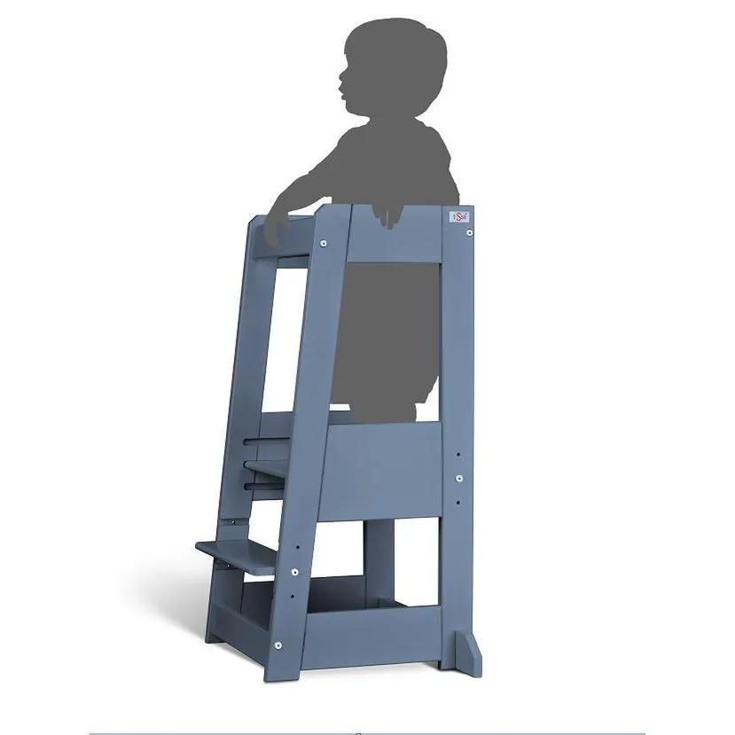 tiSsi® learning tower FELIX beech PIGEON BLUE by tiSsi ® Familie beginnt mit uns™