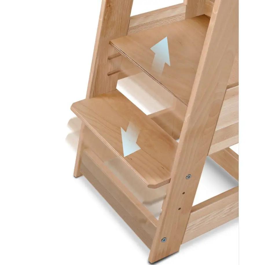 tiSsi® siblings / twin learning tower FELIX, growing with the child, solid beech NATURAL by tiSsi ® Familie beginnt mit uns™