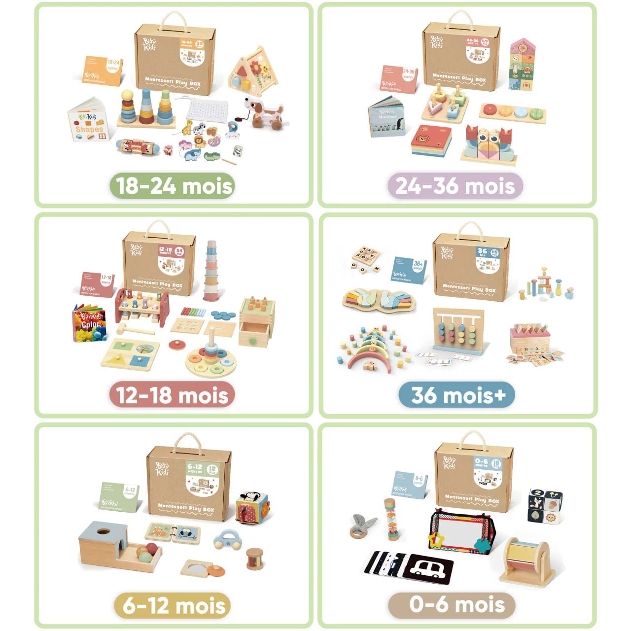 Coffret de Jeu Montessori pour les enfants - 6 à 12 mois - BusyKids - myplayground