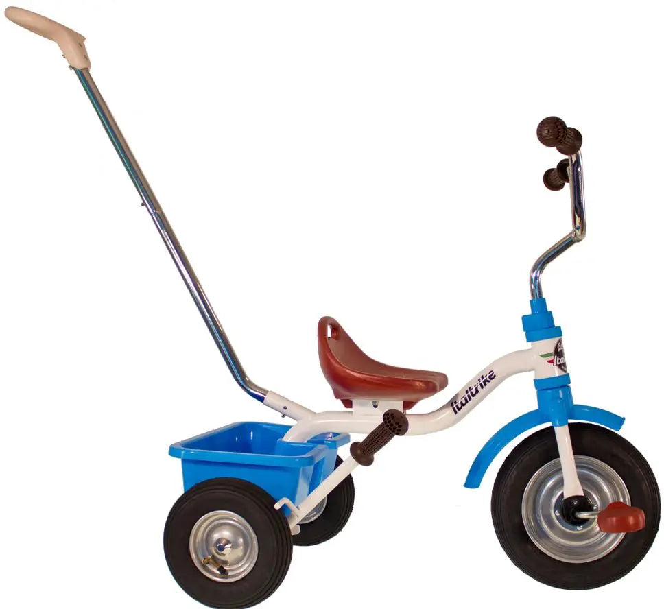 Tricycle Racing Monaco Italtrike Blanc Et Bleu Pneu PU Pour Petits Champions Collection Racing Team by Italtrike
