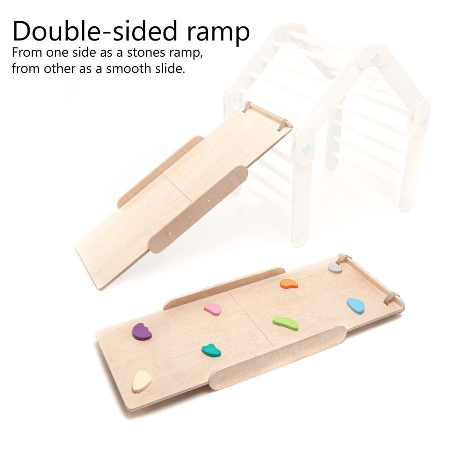 Grimpeur Bleu Avec Rampe, Triangle Transformable - Happymoon - myplayground