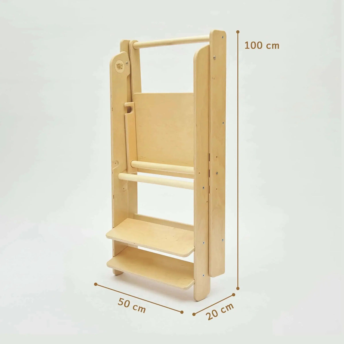 Tour d'observation montessori Pliable - bois brut (non verni), 18 à 24 mois -BusyKids by BusyKids