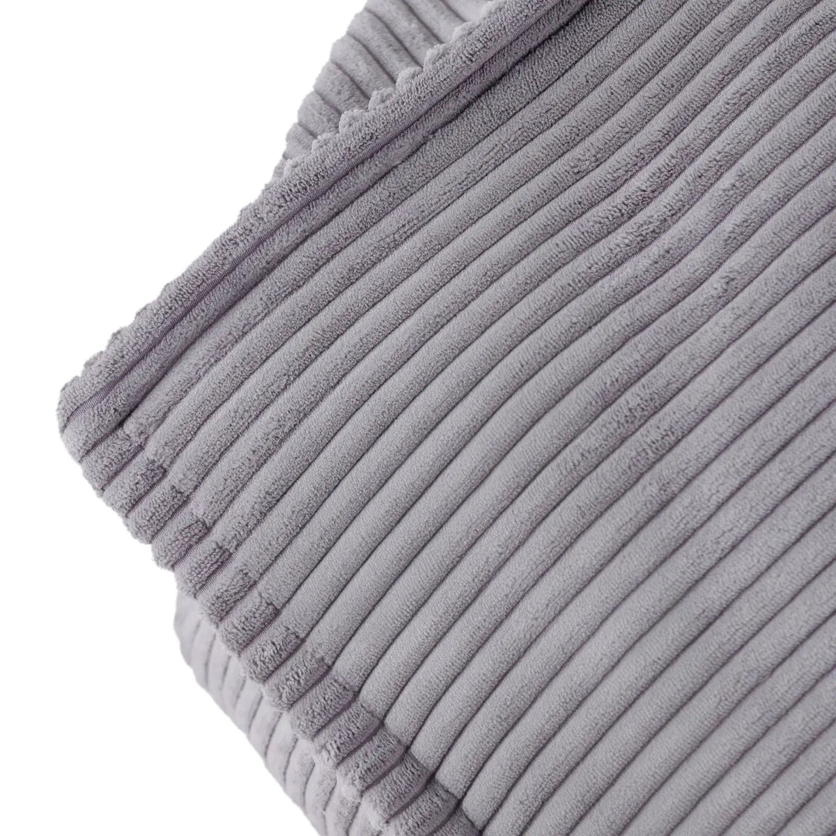 Fauteuil carré Puffy - 77x67x50, gris velours côtelé, pouf - Plush Nest by Misioo