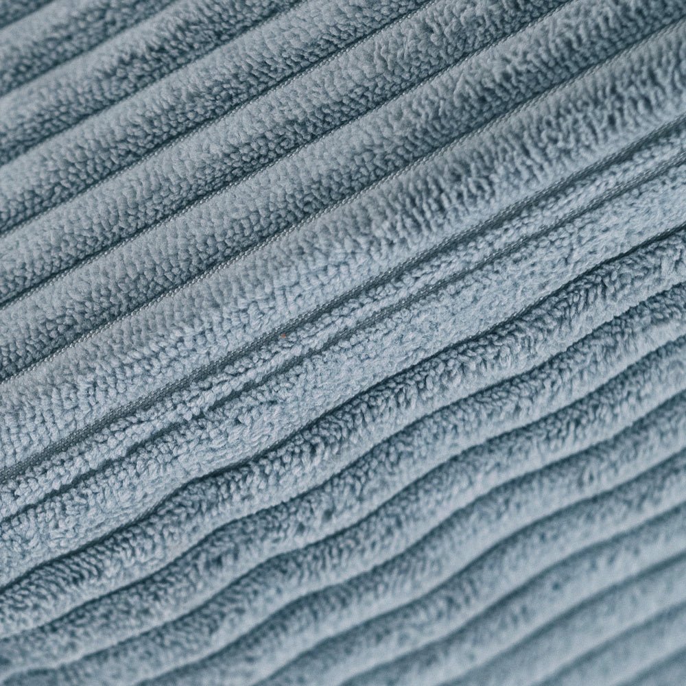 Chaise longue enfant inclinable 145x35x45 cm – Velours côtelé bleu premium – Plush Nest - myplayground