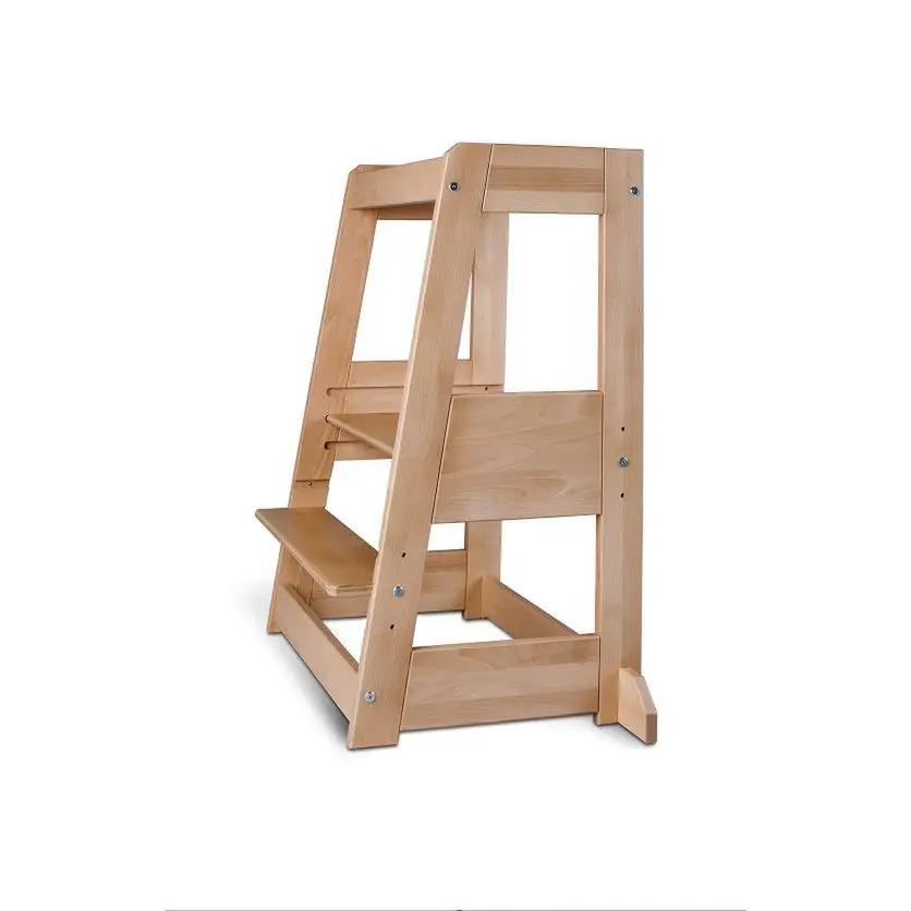 tiSsi® siblings / twin learning tower FELIX, growing with the child, solid beech NATURAL by tiSsi ® Familie beginnt mit uns™