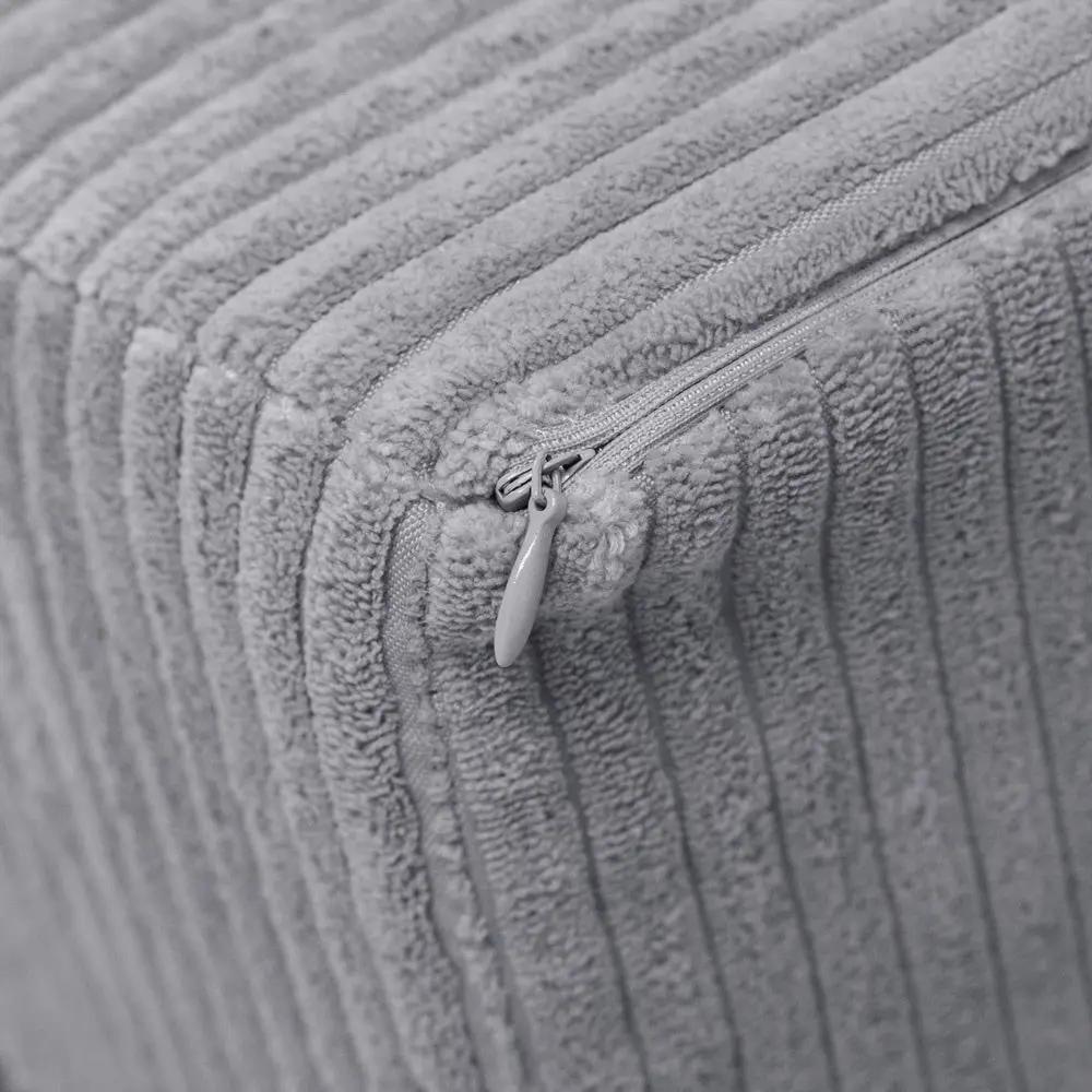 Fauteuil - gris velours côtelé premium, fauteuil enfant - Plush Nest by Misioo