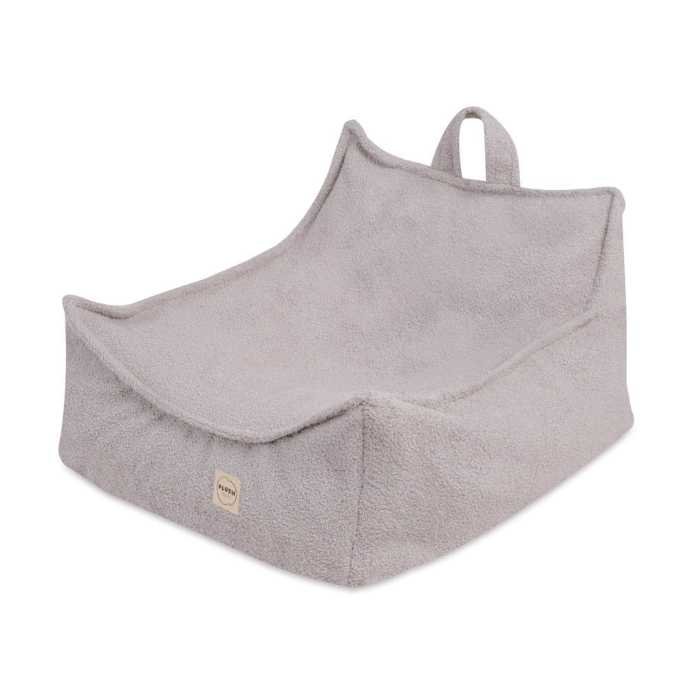 Fauteuil carré Puffy - 77x67x50, agneau gris, pouf - Plush Nest - myplayground