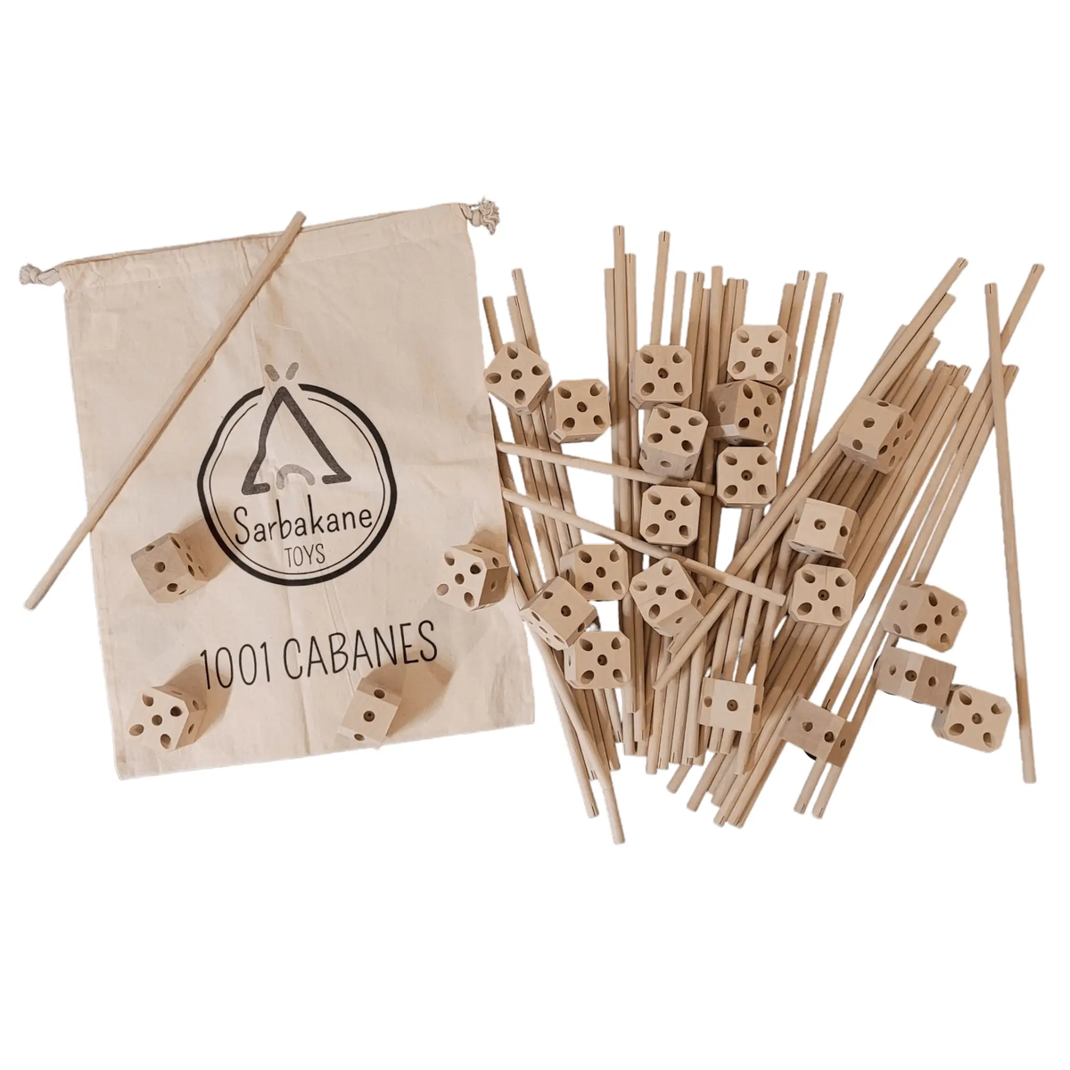 1001 Cabanes – Pack Ecureuil – 72 pièces avec toiles en tissu by SARBAKANE