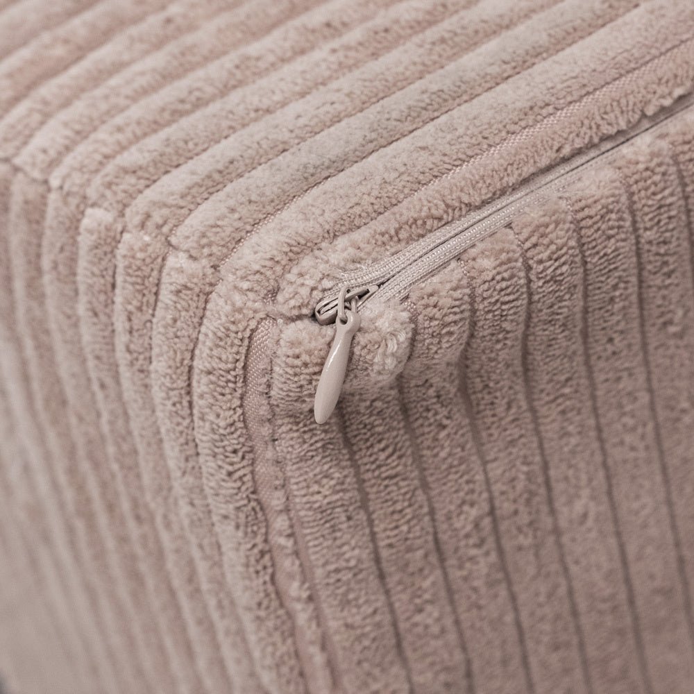 Fauteuil - beige velours côtelé premium, fauteuil enfant - Plush Nest - myplayground