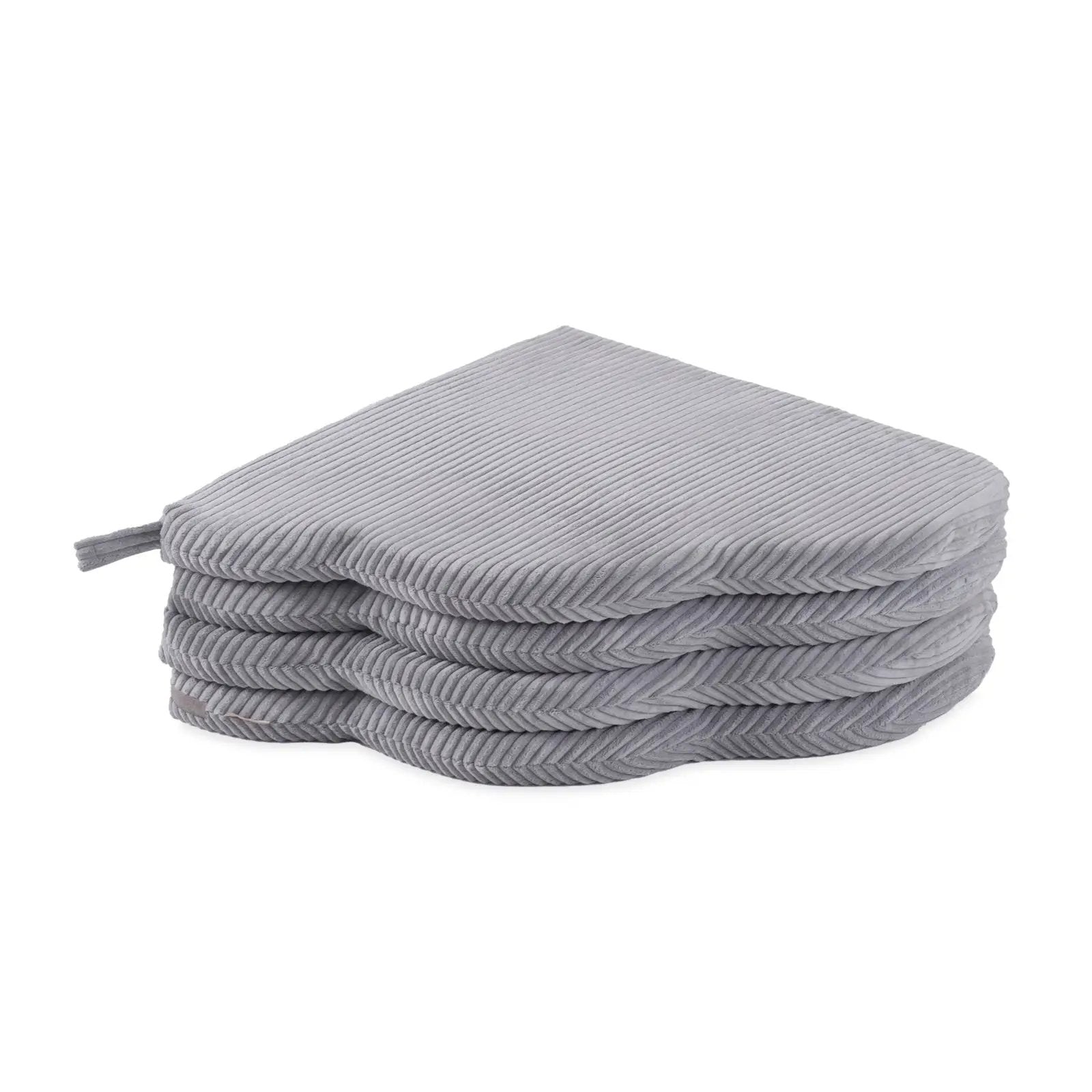 Tapis fleur - 15x115x5 cm, velours côtelé gris moelleux, tapis de jeu - Plush Nest by Misioo