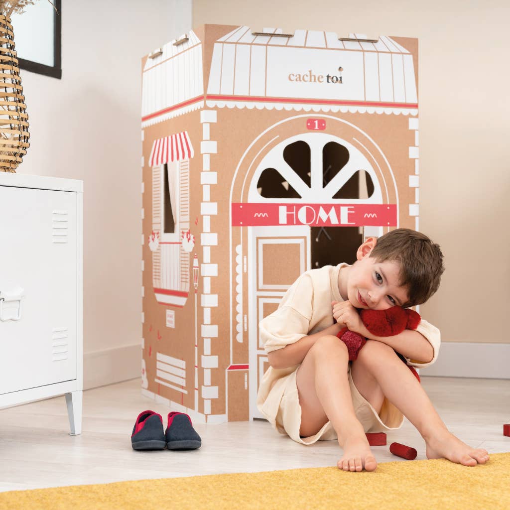 CACHE TOI cabane pliable made in France en carton - HOME - myplayground