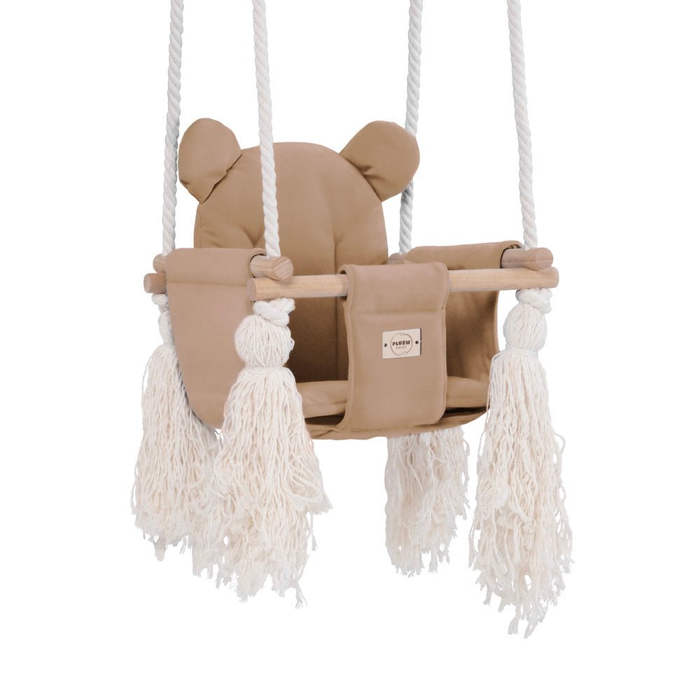 Balançoire Ourson - Velours beige (doré) - Plush Nest - myplayground