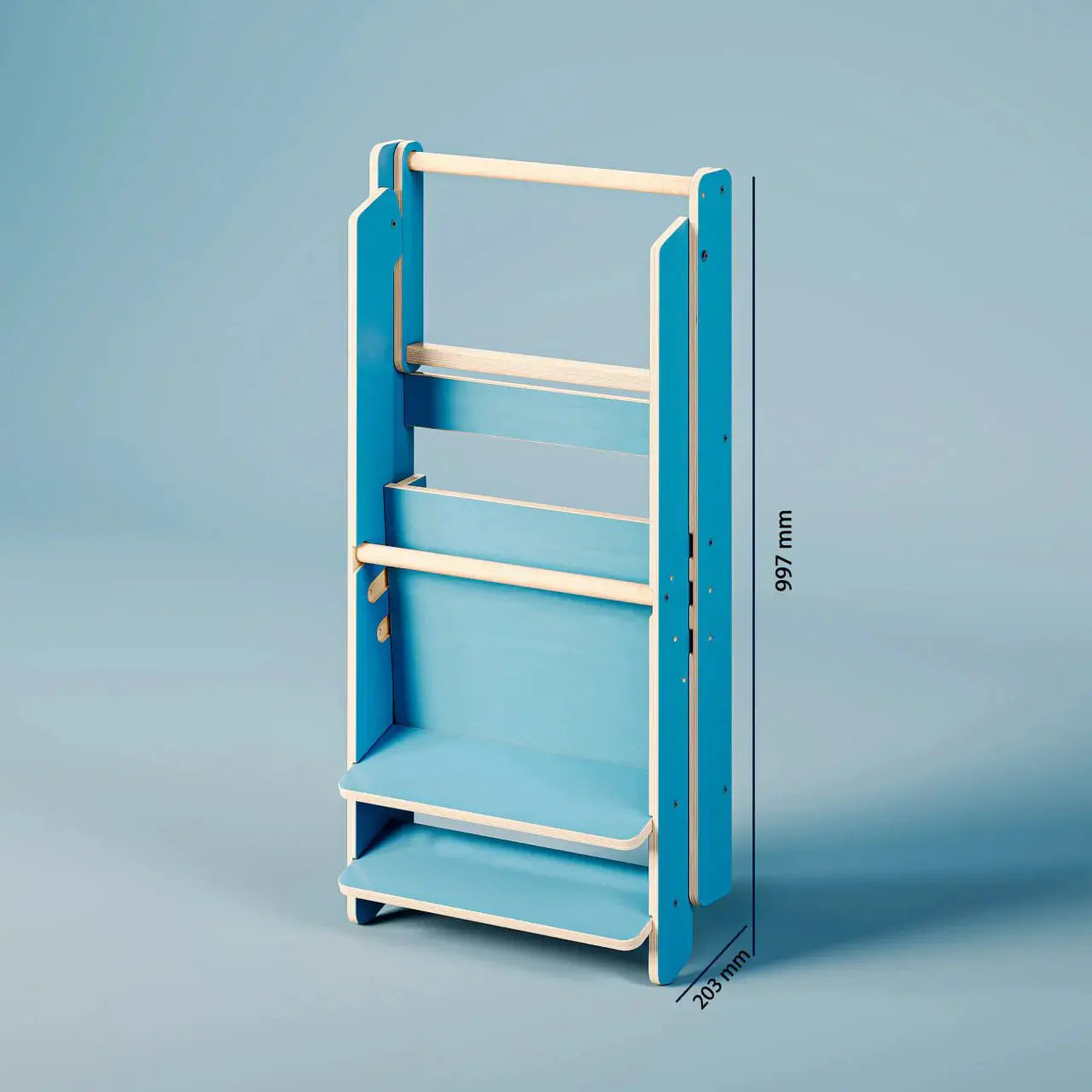 Tour d'observation montessori Pliable - bois brut (non verni), 18 à 24 mois -BusyKids by BusyKids