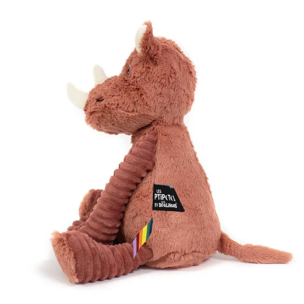 Peluche Les Ptipotos - Rhino Terracotta - Les Déglingos, France by Les Déglingos, France