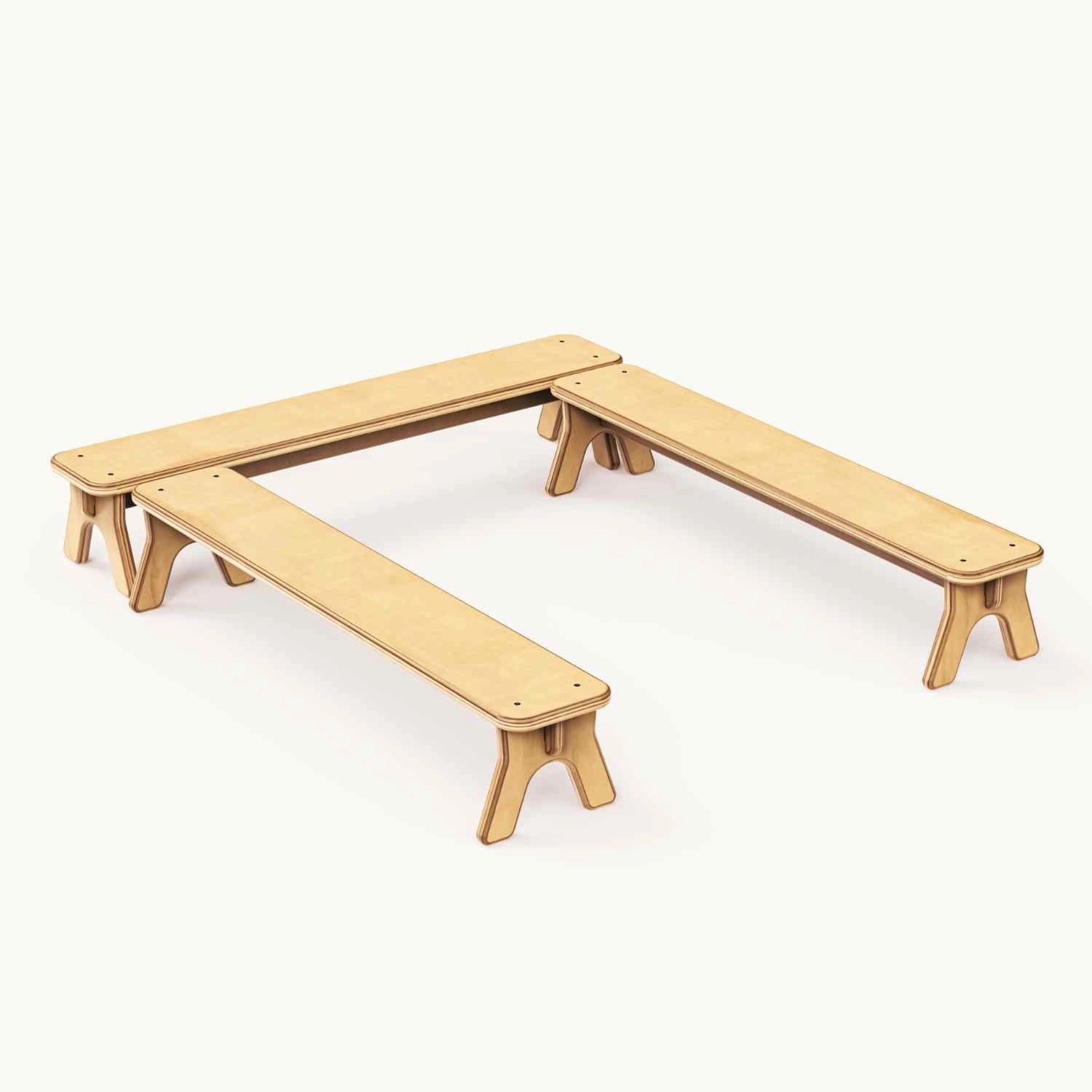 PlayBeam Poutre d'Équilibre en Bois pour Enfants - Jeu Montessori - All Circles - myplayground