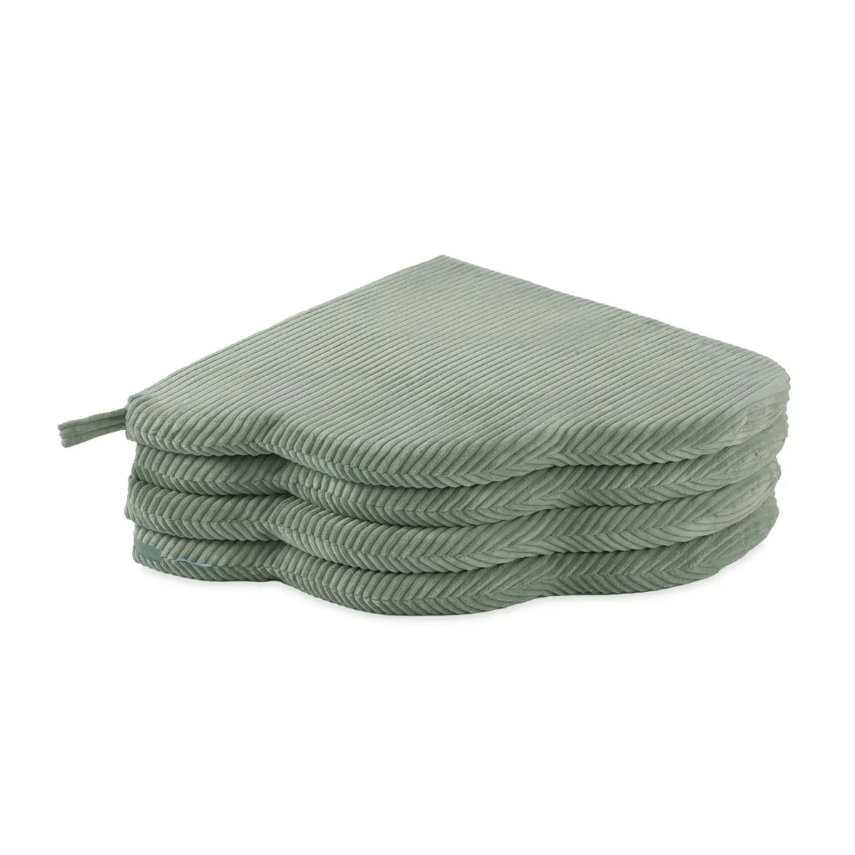 Tapis fleur - 15x115x5 cm, velours côtelé vert moelleux, tapis de jeu - Plush Nest by Misioo