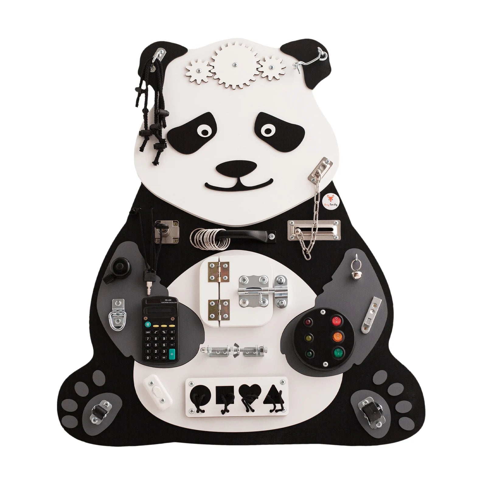 Panda Busy Board - Planche sensorielle - Jeu de motricite fine pour enfant (3 ans et +) - myplayground
