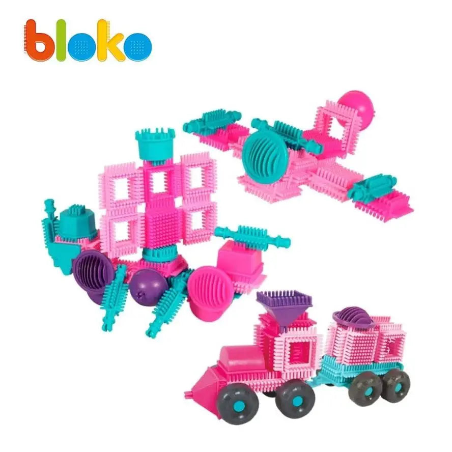 Tube 50 Bloko Rose - Jeu de construction - Bloko by Bloko