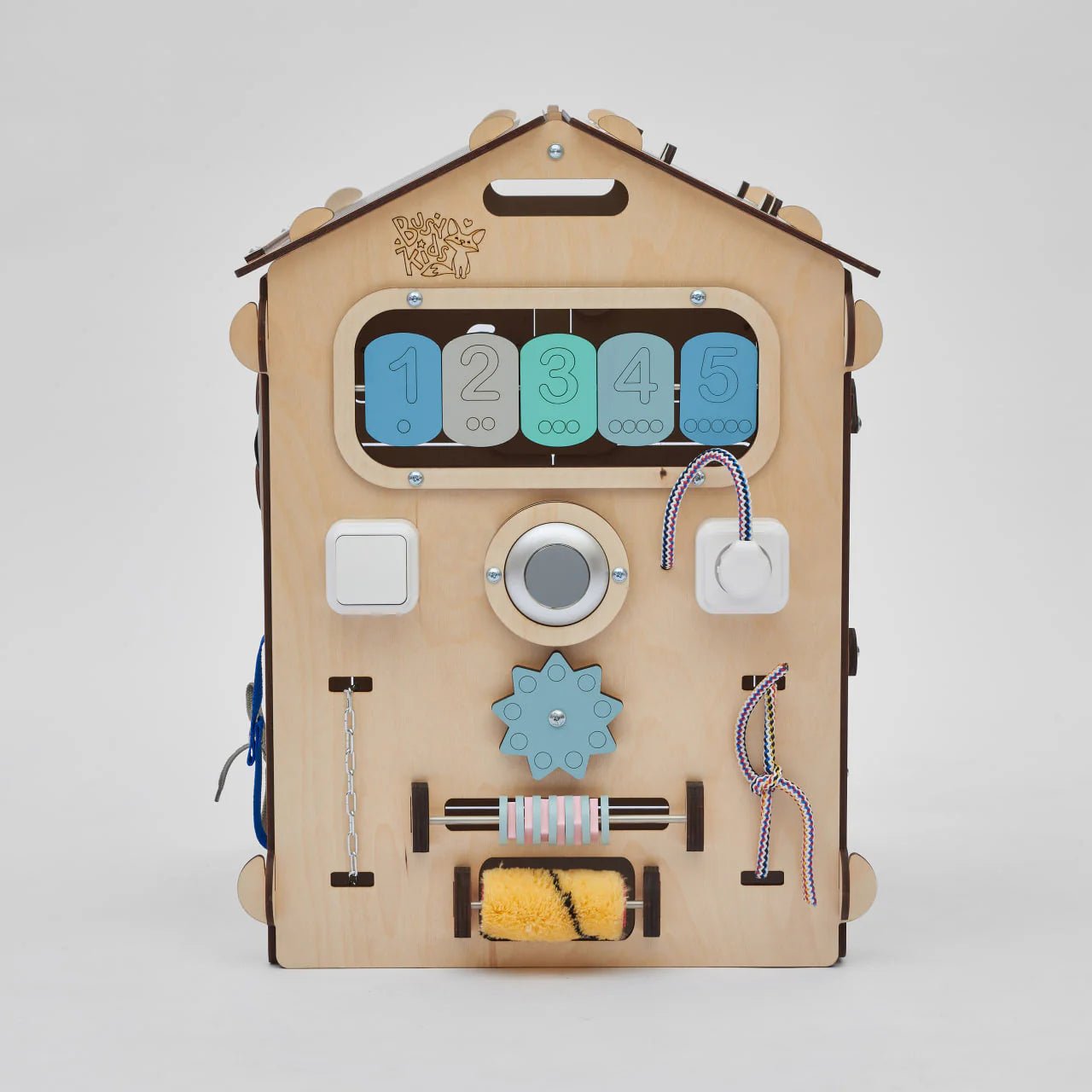 Maisonnette Éducative - Menthe, Édition Limitée, Bois Natura, 12 à 18 mois - BusyKids - myplayground