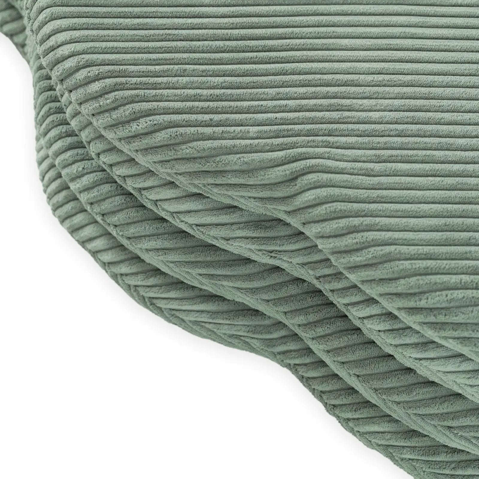 Tapis fleur - 15x115x5 cm, velours côtelé vert moelleux, tapis de jeu - Plush Nest by Misioo