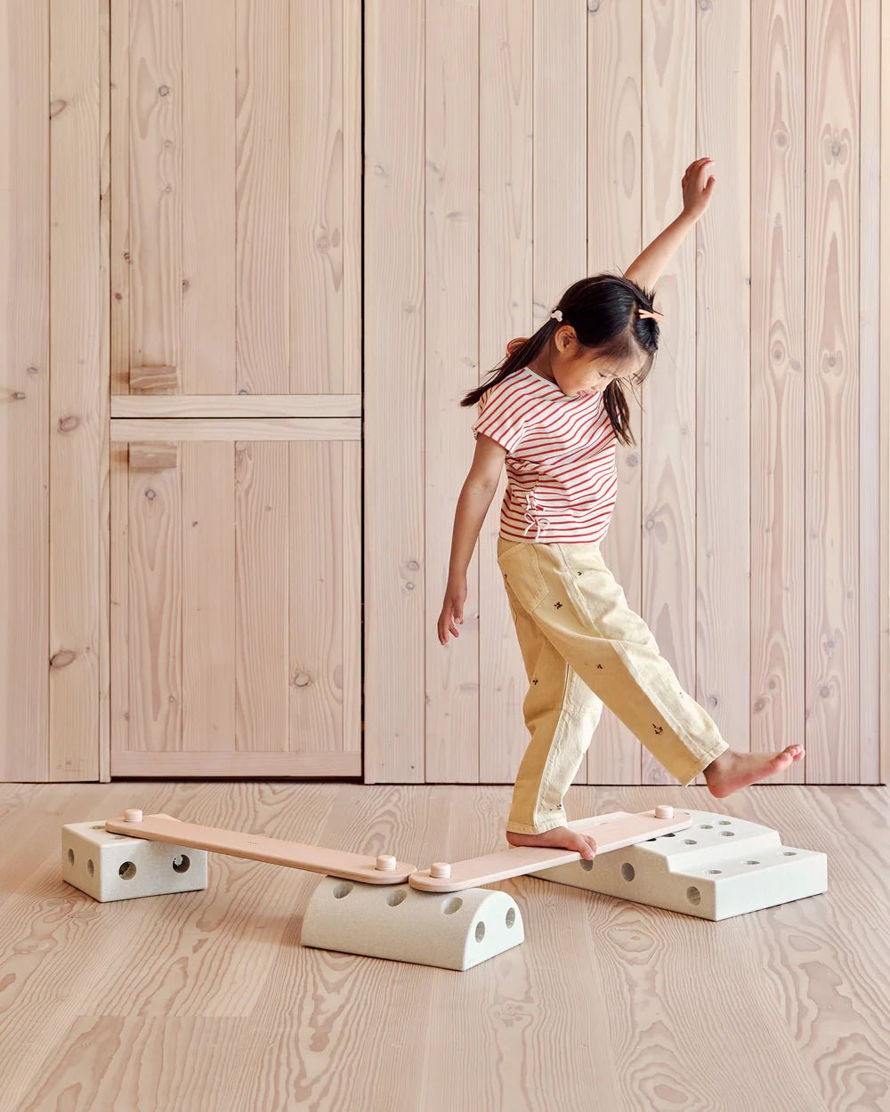 2x Poutres d'équilibre - Soft Rose - Modu - myplayground
