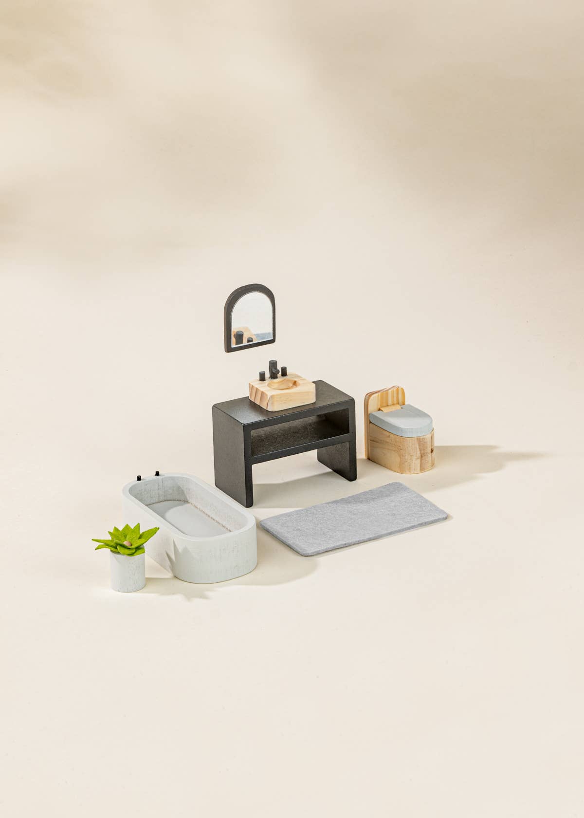 Meubles et accessoires de salle de bain pour maison de poupée - bois - Coco Village - myplayground