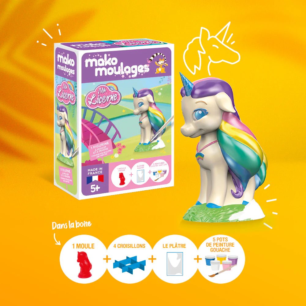 Mako Moulages - Ma Licorne Arc - en - ciel - Mako Créations - myplayground