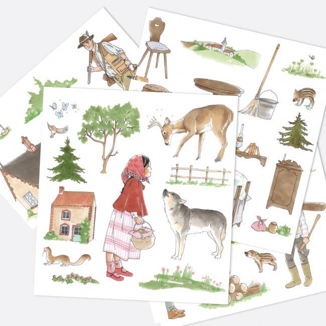 Jeu de magnets - l'histoire du petit chaperon rouge - myplayground