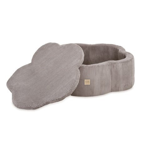 Piscine à balles, 95x30, beige, velours côtelé premium, Floral Fun Zone - Plush Nest - Misioo - myplayground