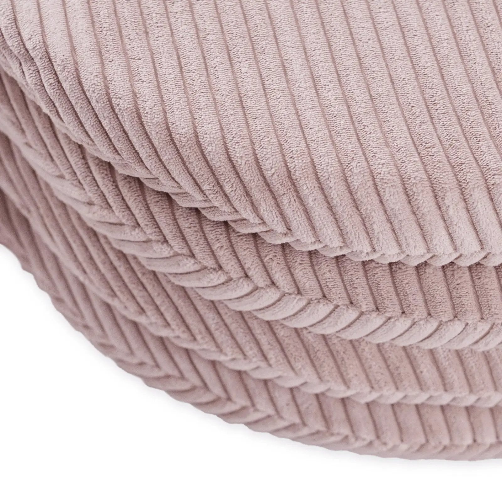 Tapis fleur - 15x115x5 cm, velours côtelé rose clair moelleux, tapis de jeu - Plush Nest by Misioo