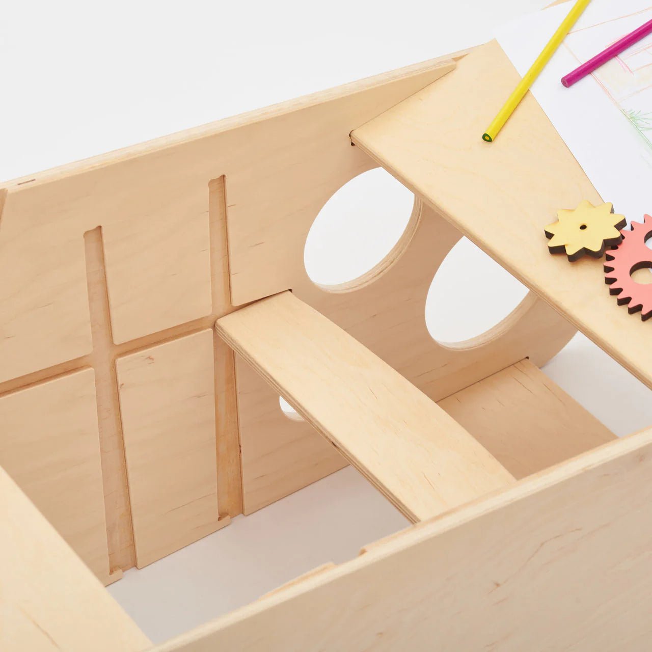 Tour Ajustable d’Apprentissage 3 - en - 1 - bois brut (non verni), 18 à 24 mois - BusyKids - myplayground