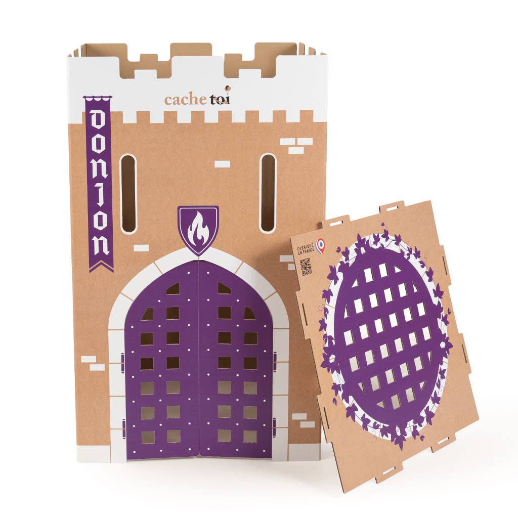 CACHE TOI cabane pliable made in France en carton - DONJON - myplayground