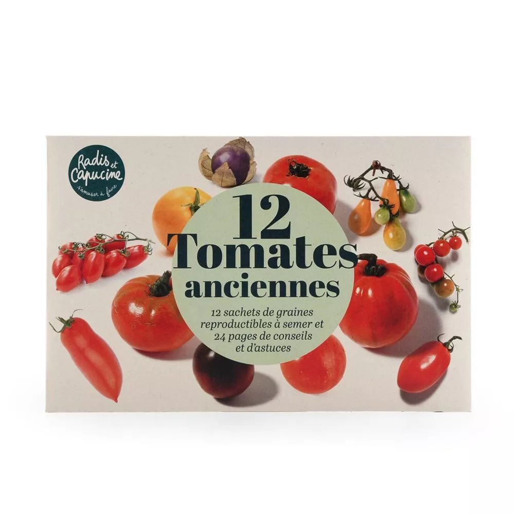 Enveloppe de 12 sachets - Tomates anciennes - Radis et Capucine - myplayground