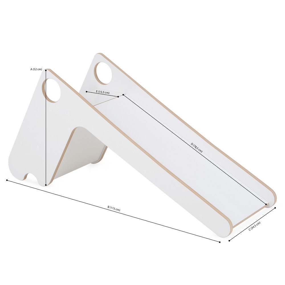 Toboggan pour enfants – Bois blanc – PLUSH NEST - myplayground