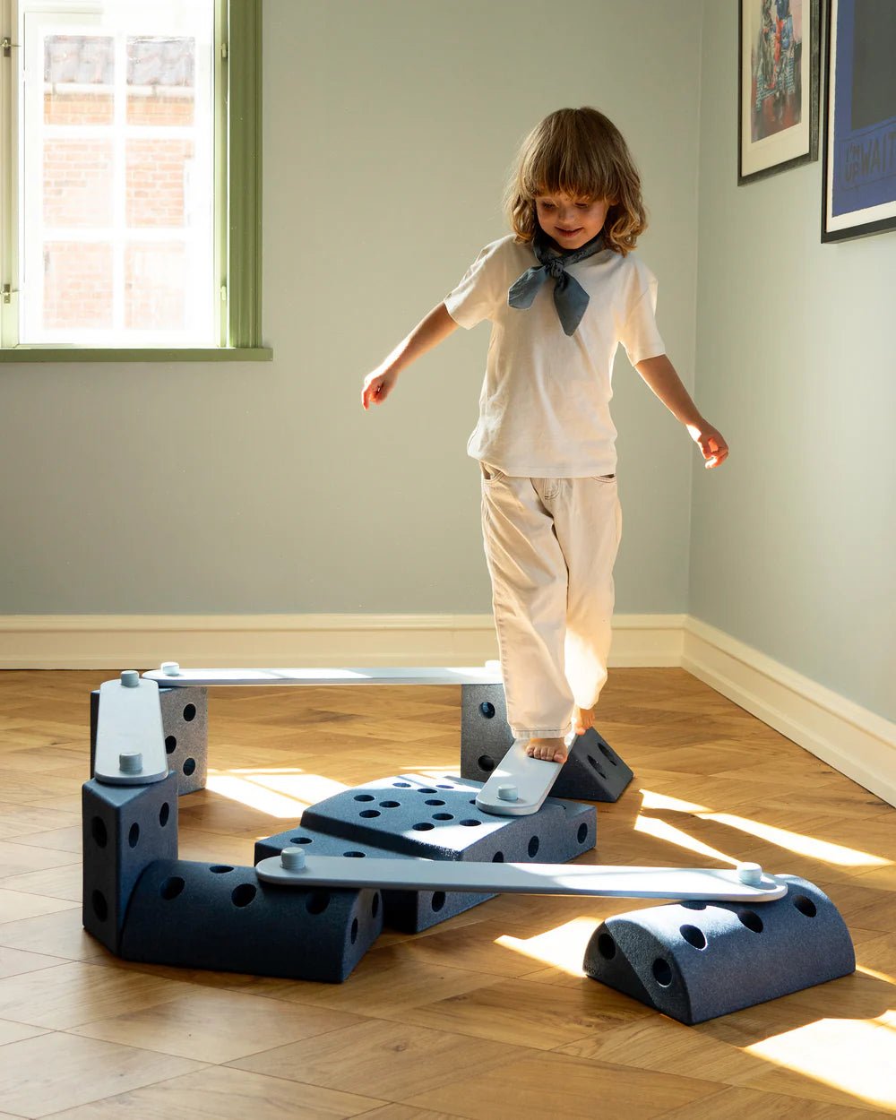 2x Poutres d'équilibre - Sky Blue - Modu - myplayground