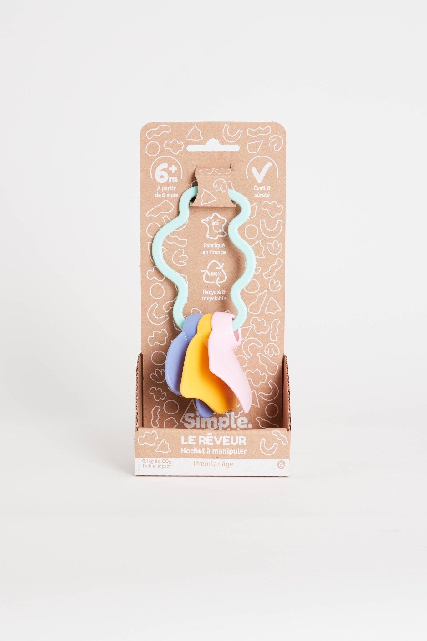 Hochet à manipuler - Made in France - 6mois+ - Ecoresponsable - myplayground