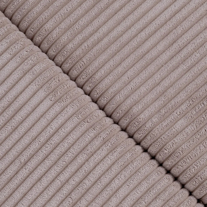 Tapis fleur - 15x115x5 cm, velours côtelé beige moelleux, tapis de jeu - Plush Nest by Misioo