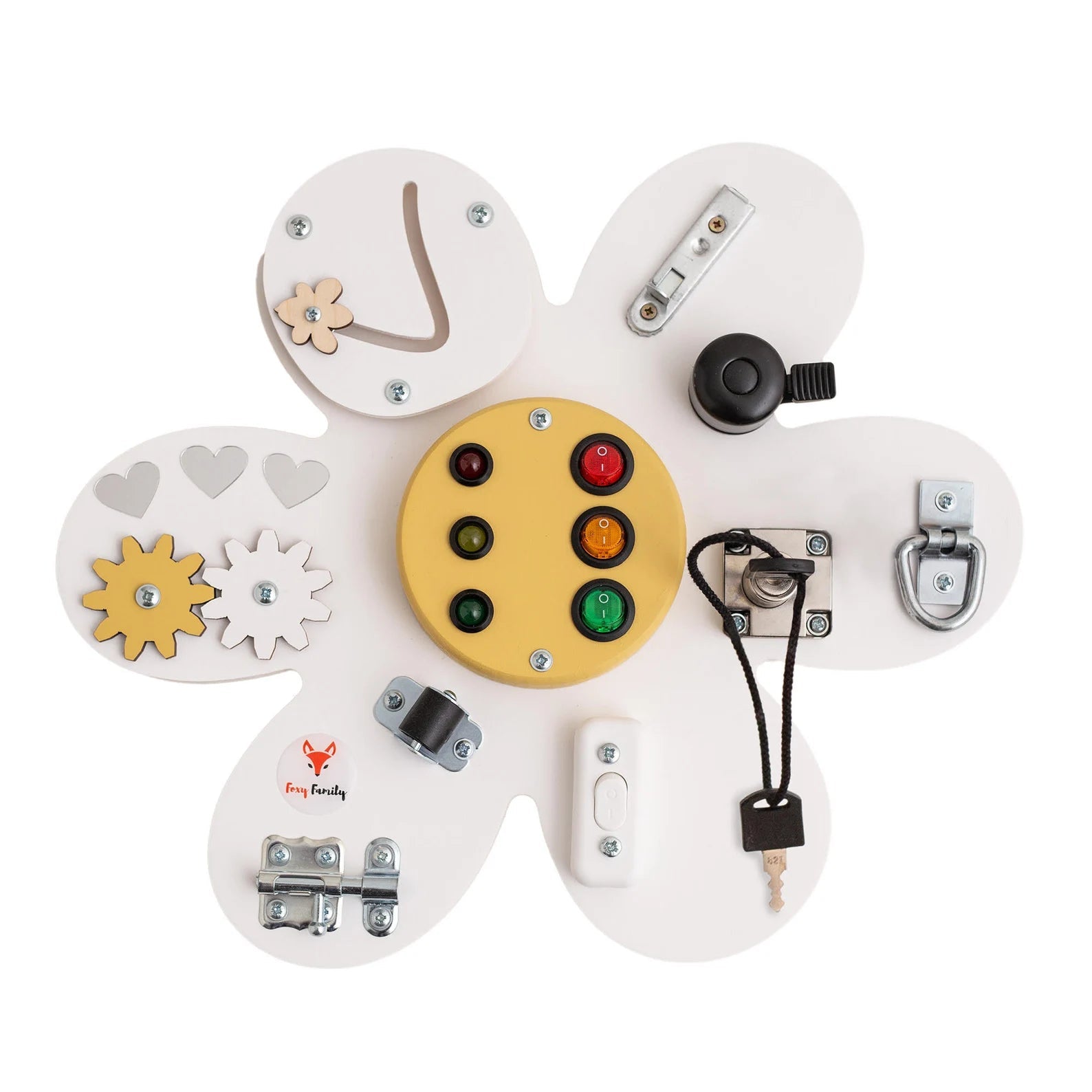 Fleur DAISY Busy board - Planche sensorielle - Jeu de motricite fine pour enfant (3 ans et +) - myplayground