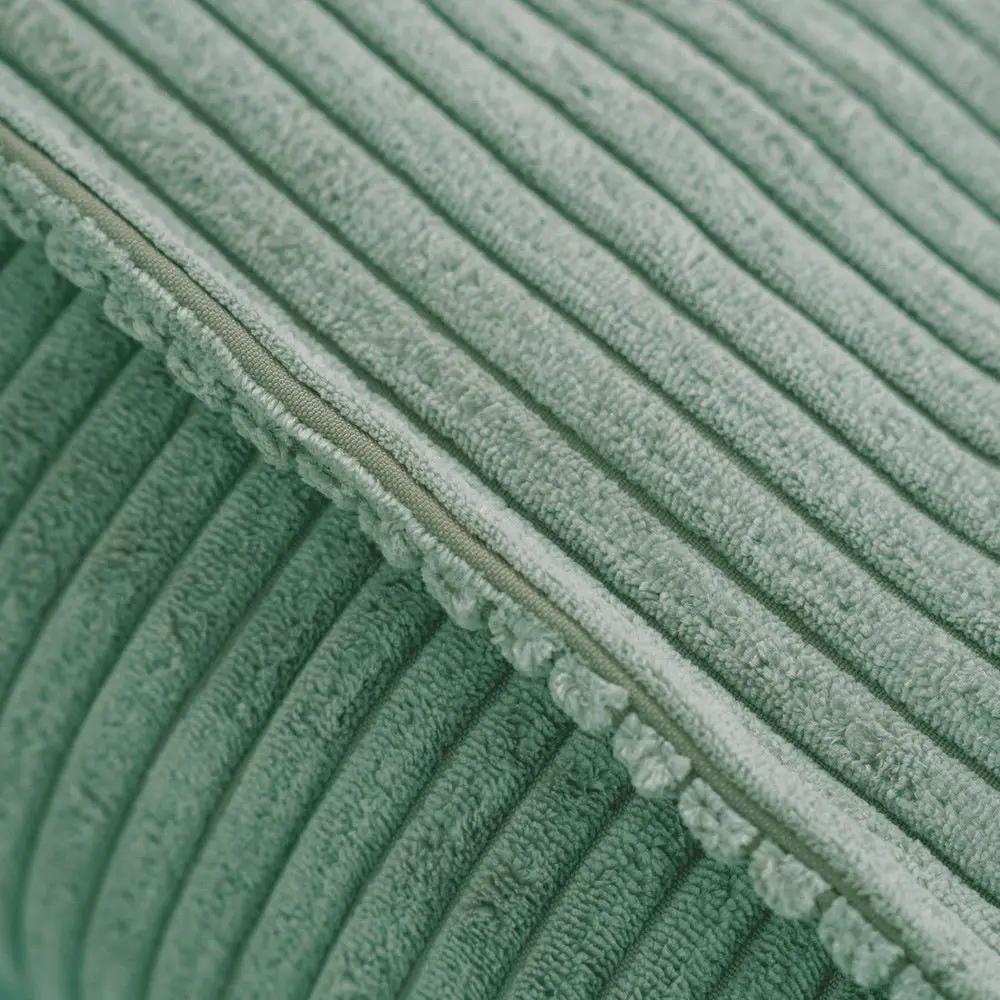 Pouf 60x60 cm - Coussin de sol, velours côtelé vert premium - Plush Nest by Misioo