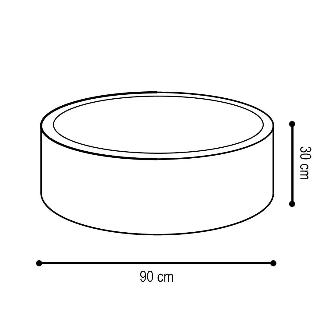 Piscine à balles - ronde 90x30 cm, gris clair en coton (+ 200 boules bleu clair, argent, perle) – Plush Nest by Misioo