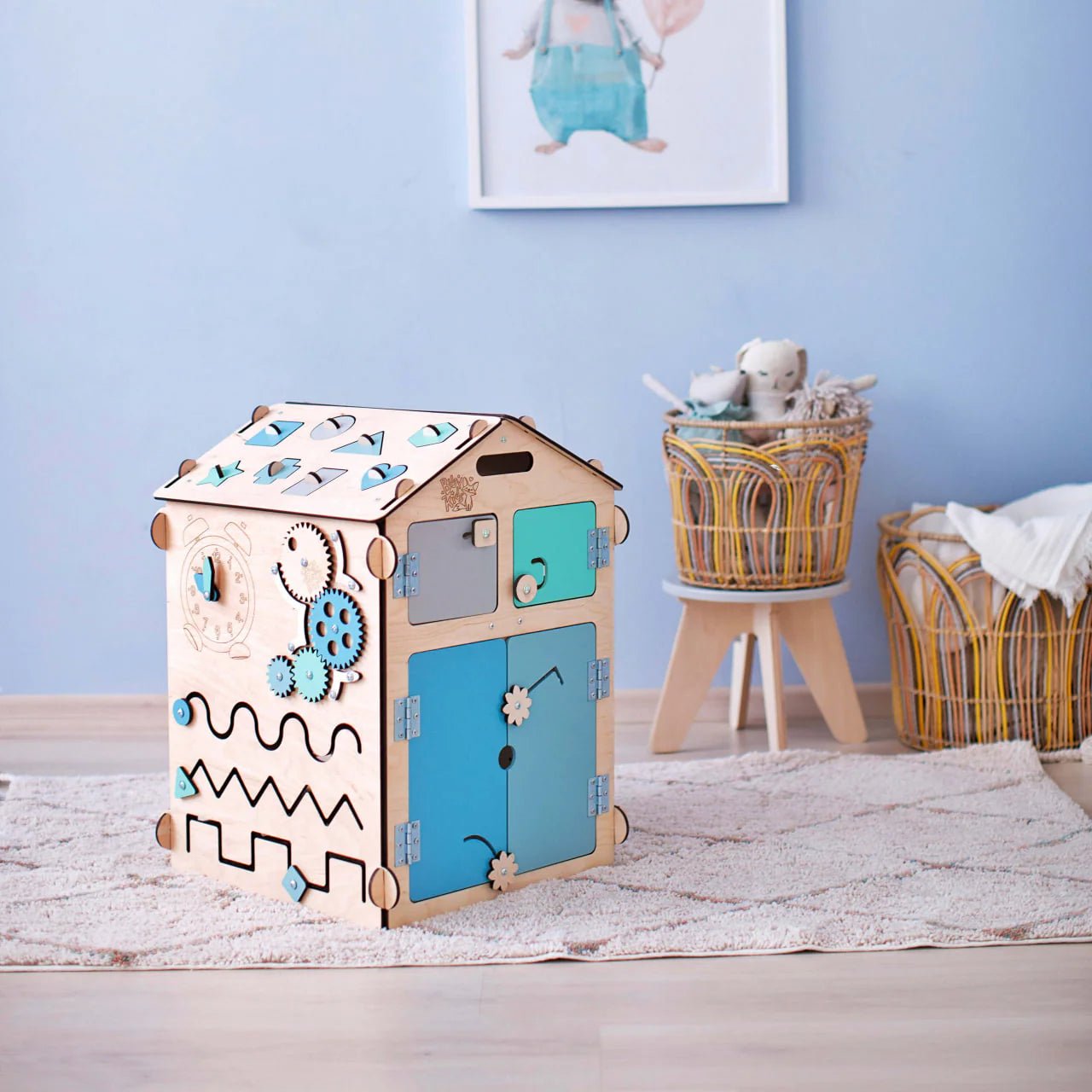 Maisonnette Éducative - Menthe, Édition Limitée, Bois Natura, 12 à 18 mois - BusyKids - myplayground